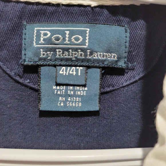 Ralph Lauren Kids Polo Navy, White, and Yellow Shirt Sz 4T - Picture 2 of 4
